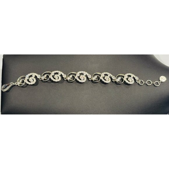 Givenchy Crystal Flex Bracelet Silver - Picture 1 of 6